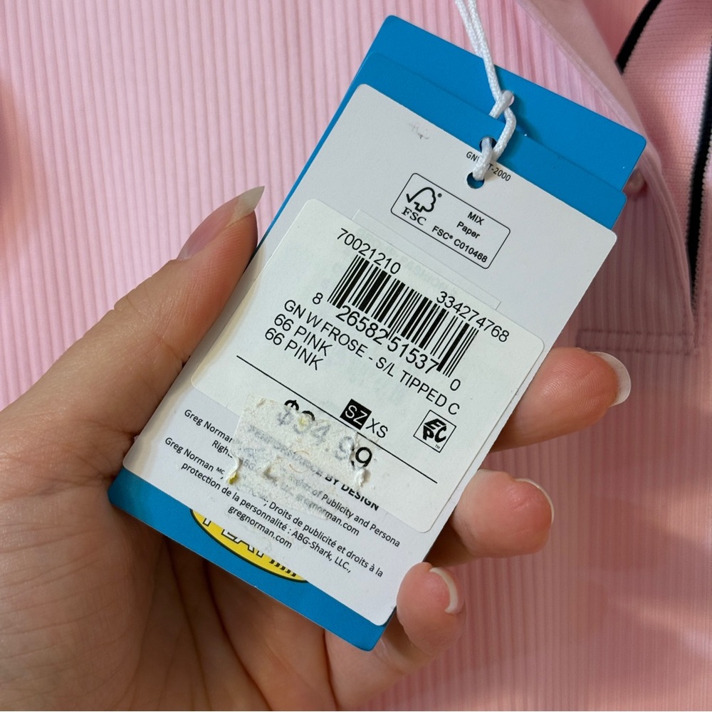 Greg Norman Baby Pink Ribbed Sleeveless Golf Top Extra Small NWT - Picture 4 of 8